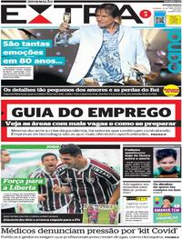 Capa do jornal Extra 18/04/2021