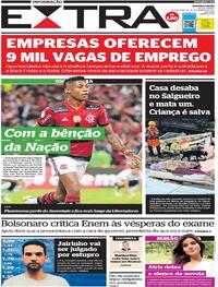 Capa do jornal Extra 18/11/2021