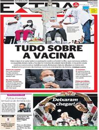 Capa do jornal Extra 19/01/2021