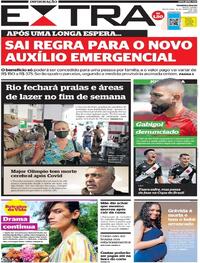 Capa do jornal Extra 19/03/2021