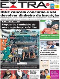 Capa do jornal Extra 19/10/2021