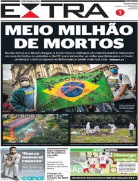 Capa do jornal Extra 20/06/2021