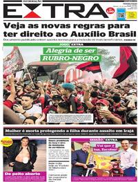Capa do jornal Extra 20/11/2021