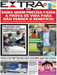 Capa do jornal Extra 21/05/2021
