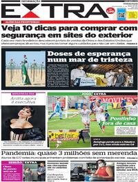 Capa do jornal Extra 21/06/2021