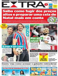 Capa do jornal Extra 21/11/2021