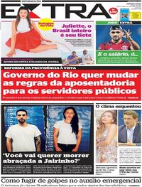 Capa do jornal Extra 22/04/2021