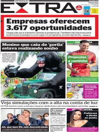Capa do jornal Extra 22/06/2021