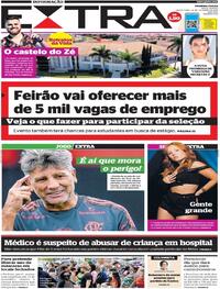 Capa do jornal Extra 22/10/2021