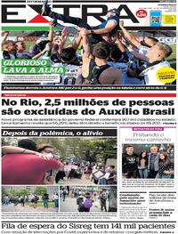 Capa do jornal Extra 22/11/2021