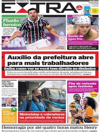 Capa do jornal Extra 23/04/2021