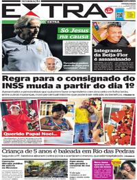 Capa do jornal Extra 23/12/2021