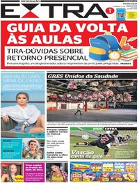 Capa do jornal Extra 24/01/2021