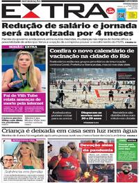 Capa do jornal Extra 24/04/2021