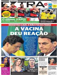 Capa do jornal Extra 24/06/2021