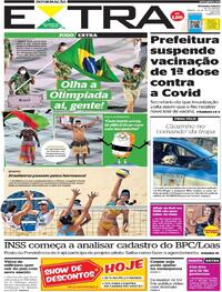 Capa do jornal Extra 24/07/2021