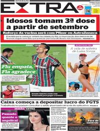 Capa do jornal Extra 24/08/2021
