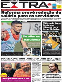 Capa do jornal Extra 24/09/2021