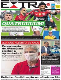 Capa do jornal Extra 26/08/2021