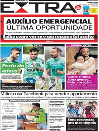 Capa do jornal Extra 27/01/2021