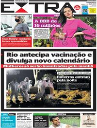Capa do jornal Extra 27/03/2021