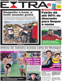Capa do jornal Extra 27/04/2021