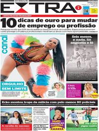 Capa do jornal Extra 27/06/2021