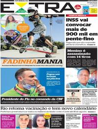 Capa do jornal Extra 27/07/2021