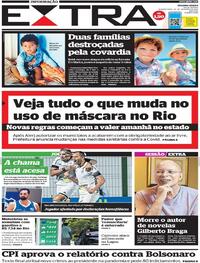 Capa do jornal Extra 27/10/2021