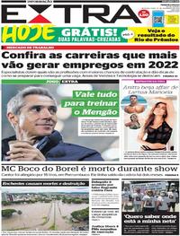 Capa do jornal Extra 27/12/2021