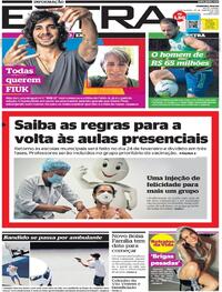 Capa do jornal Extra 28/01/2021