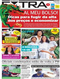 Capa do jornal Extra 28/02/2021