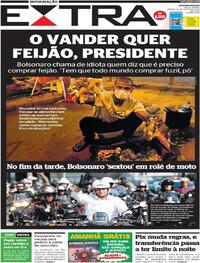 Capa do jornal Extra 28/08/2021