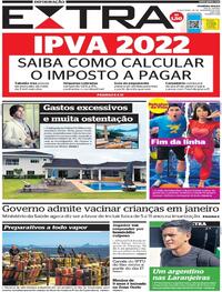 Capa do jornal Extra 28/12/2021