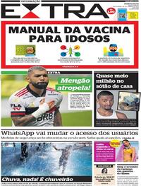 Capa do jornal Extra 29/01/2021