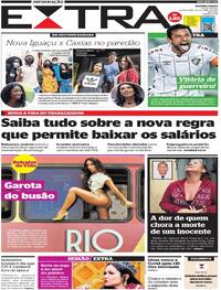 Capa do jornal Extra 29/04/2021