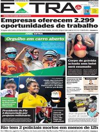 Capa do jornal Extra 29/07/2021