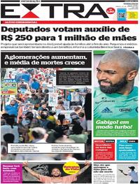 Capa do jornal Extra 30/01/2021