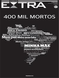 Capa do jornal Extra 30/04/2021