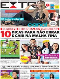 Capa do jornal Extra 30/05/2021