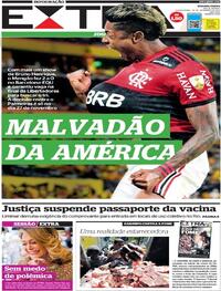 Capa do jornal Extra 30/09/2021