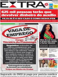 Capa do jornal Extra 30/11/2021