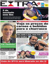 Capa do jornal Extra 30/12/2021