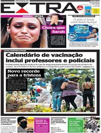 Capa do jornal Extra 31/03/2021