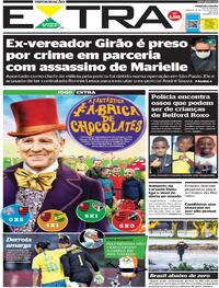 Capa do jornal Extra 31/07/2021