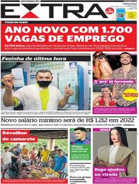 Capa do jornal Extra 01/01/2022