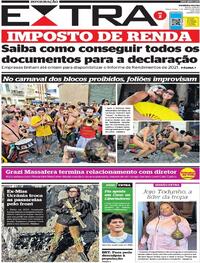 Capa do jornal Extra 01/03/2022