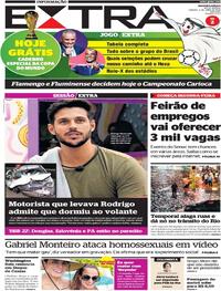 Capa do jornal Extra 02/04/2022