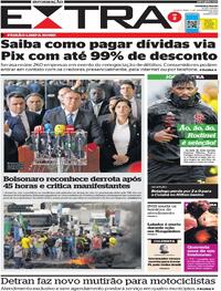 Capa do jornal Extra 02/11/2022