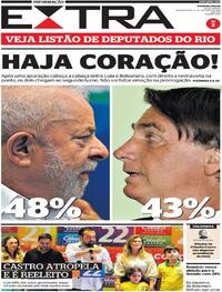 Capa do jornal Extra 03/10/2022